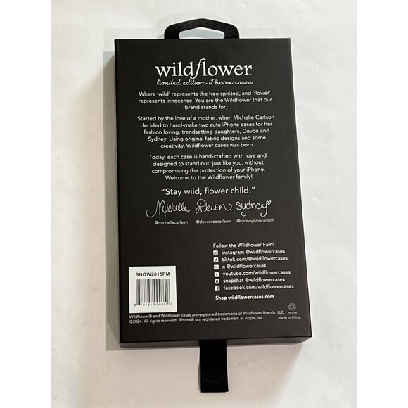 Wildflower iPhone 15 Pro Max Phone Case in Snow Meow - Picture 3 of 3